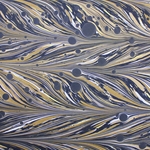 Hand Marbled Origami Paper - BROWN ZEBRA