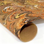 Hand Marbled Paper - HARVEST PEACOCK
