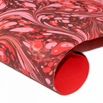 Hand Marbled Paper - FIRE SWIRL