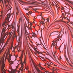 Hand Marbled Origami Paper - FIRE SWIRL