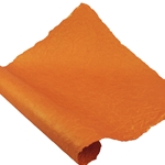Metallic Indian Cotton Rag Paper - CRINKLE - ORANGE