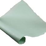 Metallic Indian Cotton Rag Paper - CRINKLE - LIGHT GREEN