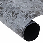Hand Marbled Paper - CHARCOAL PEACOCK