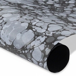 Hand Marbled Paper - CHARCOAL STONE
