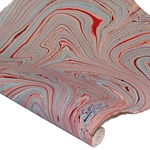 Jute Fiber Paper - RED AND BLUE MARBLE