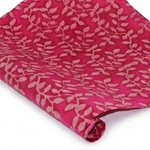 Nepalese Batik Lokta Paper - Leaves - MAGENTA