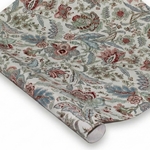 Screenprinted Indian Cotton Paper - DUST PINK/BLUE Floral