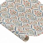 Screenprinted Indian Cotton Paper - BLUE/RED Print