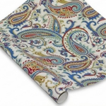 Screenprinted Indian Cotton Paper - BLUE Paisley