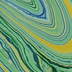 Jute Fiber Origami Paper - GREEN AND BLUE MARBLE