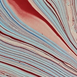 Jute Fiber Origami Paper - RED AND BLUE MARBLE