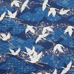 Chiyogami Yuzen Origami Paper - BLUE CRANE - 4 Sheet Pack - 6 x 6 Inch