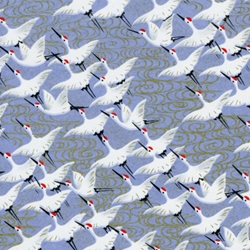 Japanese Chiyogami Yuzen Paper - RED CAP CRANE