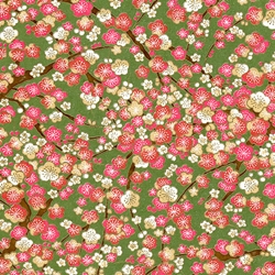 Chiyogami Yuzen Origami Paper - FUCHSIA GARDEN - 4 Sheet Pack - 6 x 6 Inch