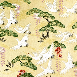 Chiyogami Yuzen Origami Paper - PEACE CRANE- 4 Sheet Pack - 6 x 6 Inch