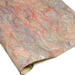 Italian Marble Paper - BIRD WING - Azure/Pink