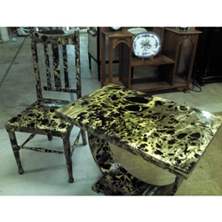 BLACK MOMI TABLE & CHAIR