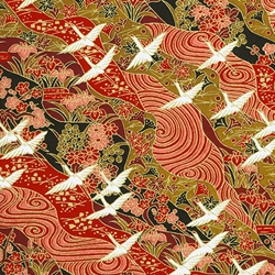 Japanese Chiyogami Yuzen Paper - FLAMING CRANE