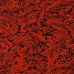 Lacquered Yuzen Origami Paper - KONAMI RED