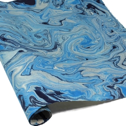 Marbled Lokta Paper - BLUE/CREAM