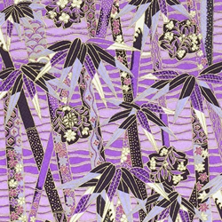 Japanese Chiyogami Yuzen Paper - VIOLET BAMBOO STALKS