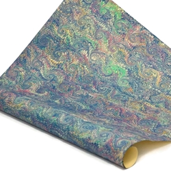 Italian Marbled Paper - SPIRAL - Blues