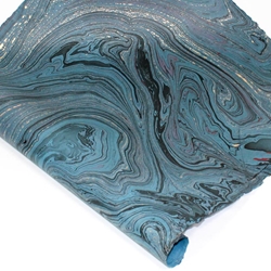 Jute Fiber Paper - DARK BLUE MARBLE