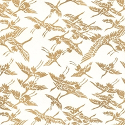 Chiyogami Yuzen Origami Paper - SHIMMERING CRANE - 4 Sheet Pack - 6 x 6 Inch
