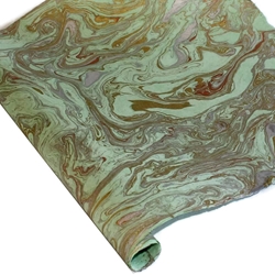 Marbled Lokta Paper - GOLD/SILVER/COPPER ON MINT