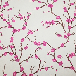 Lokta Paper Origami Pack - Peach Blossom - PINK ON CREAM