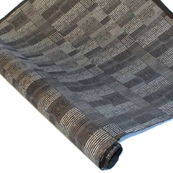 Silkscreened Nepalese Lokta Paper - Quilted Dots - SILVER ON BLACK