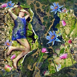OPHELIA MIXED MEDIA PIECE