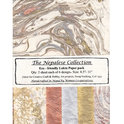 Handmade Nepalese Lokta Paper Pack - METALLIC