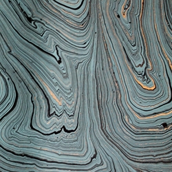 Jute Fiber Origami Paper - TEAL MARBLE