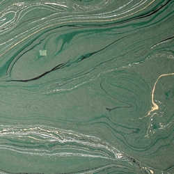 Jute Fiber Origami Paper - DARK GREEN MARBLE