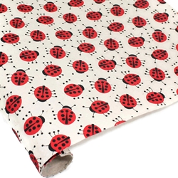 Silkscreened Nepalese Lokta Paper - LADYBUGS