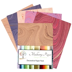 Jute Marble Paper Pack - PINKS AND PURPLES