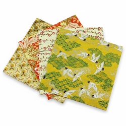 Assorted 6" Chiyogami Origami 16 Sheet Pack - YELLOWS