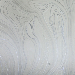 Jute Fiber Origami Paper - CREAM AND SILVER MARBLE