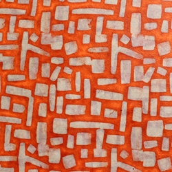 Lokta Paper Origami Pack - Batik Blocks - ORANGE
