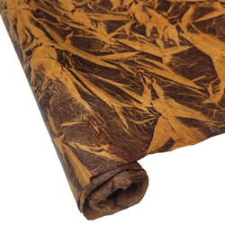 Nepalese Lokta Paper - Sun Washed Wrinkle - ORANGE