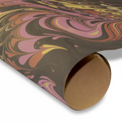 Hand Marbled Paper - FALL CRAZY COMB