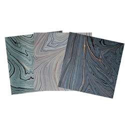 Assorted 6" Marbled Jute Origami 36 Sheet Pack - BLUE