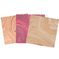 Assorted 6" Marbled Jute Origami 36 Sheet Pack - PINK
