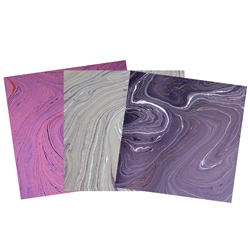 Assorted 6" Marbled Jute Origami 36 Sheet Pack - PURPLE