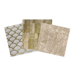 Assorted 6" Lokta Origami 36 Sheet Pack - GOLD AND CREAM