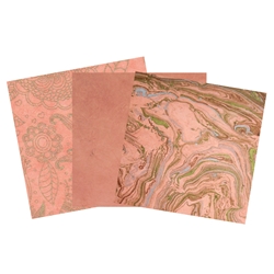 Assorted 6" Lokta Origami 36 Sheet Pack - PAPAYA