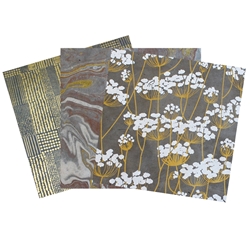 Assorted 6" Lokta Origami 36 Sheet Pack - SLATE