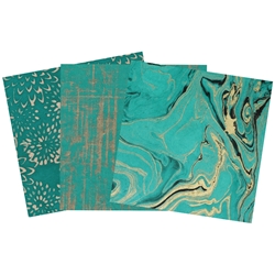 Assorted 6" Lokta Origami 36 Sheet Pack - TURQUOISE