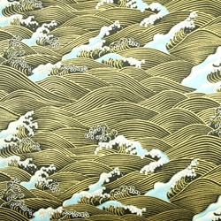Chiyogami Yuzen Origami Paper - WAVE - 4 Sheet Pack - 6 x 6 Inch